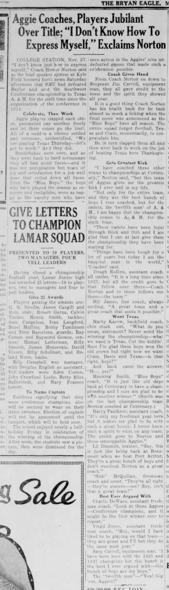 The Eagle Archives: November 27, 1939
